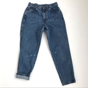 Vintage Chic Mom Petite Jeans Loose Relaxed Thigh High Rise Tapered Y2K 28